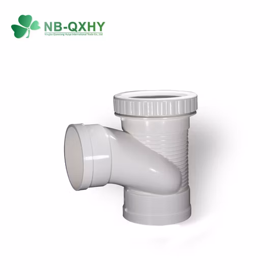 PVC/UPVC Silencieux de vidange Dwv Tee/raccord de tuyau croisé avec bande de caoutchouc EPDM
